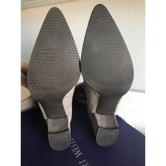 Stuart Weitzman Thighland Boots - Topo Suede - Picture 5 of 8